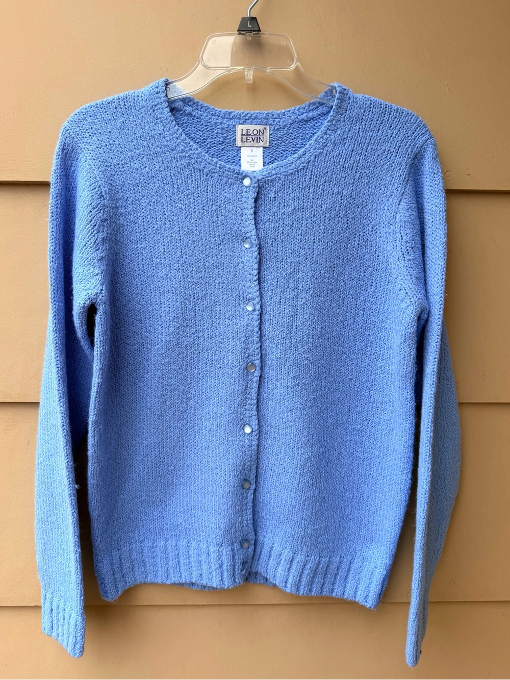 Leon Levin powder blue cardigan